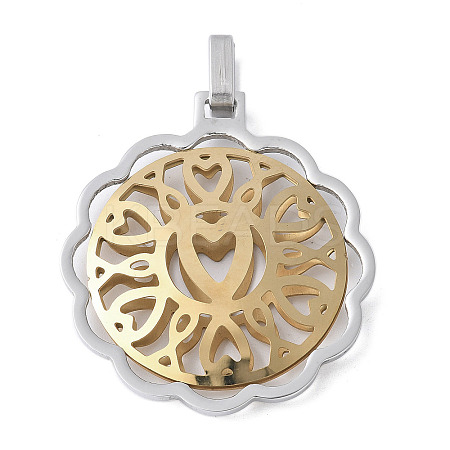 304 Stainless Steel Pendants STAS-S162-06GP-1