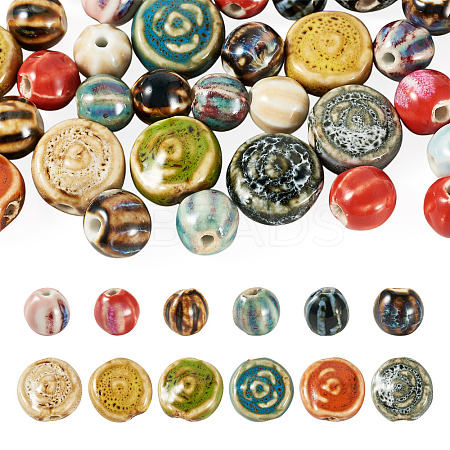 30Pcs Handmade Porcelain Beads PORC-TA0001-79-1