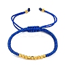 Polyester Cord Braided Bead Bracelets for Women BJEW-L698-01G-13-4