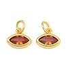 Brass Pave Cubic Zirconia Charms CU-CBA3D67-11G-09-1