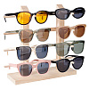 2-Row 8-Slot Wooden Eyeglasses Organizer Display Stands ODIS-WH0070-76-1