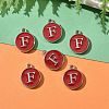 Platinum Plated Alloy Enamel Charms ENAM-S118-03F-P-5