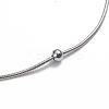 Tarnish Resistant 304 Stainless Steel Round Snake Chain Anklets AJEW-G024-13P-3