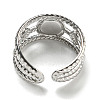 304 Stainless Steel Open Cuff Rings RJEW-C079-14P-4
