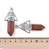 Synthetic Goldstone Faceted Pointed Bullet Big Pendants G-H076-02P-012-3