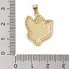 Brass Micro Pave Clear Cubic Zirconia Pendants KK-I712-29G-3