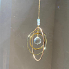 Glass Teardrop & Iron Ring Pendant Decorations LS-PW-WG25982-02-1