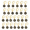26Pcs Flat Round with Letter A~Z Alloy Enamel Pendant Locking Stitch Markers HJEW-TAC0087-1