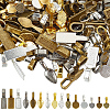 120Pcs 15 Styles Tibetan Style Alloy Glue-on Flat Pad Bails TIBE-SP0001-29-1