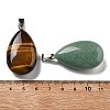 Teardrop Gemstone Pendants G-P563-01P-2