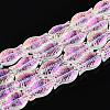 Transparency Electroplate Glass Beads Strands GLAA-T023-40B-01-1