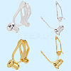 20Pcs 2 Colors Brass Clip-on Earring Findings KK-SP0002-51-7