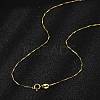 925 Sterling Silver Twisted Bar Link Chain Necklaces NJEW-H056-01A-G-2
