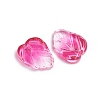 Two-Tone Transparent Glass Charms GLAA-H016-15W-2