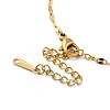 Resin Pearl Beaded Saint Pendant Necklace with Cubic Zirconia LS-NJEW-F299-03G-4