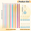 1 Set Aluminum Tunisian Crochet Hooks DIY-NB0010-84-2