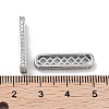 Brass Micro Pave Clear Cubic Zirconia Multi-Strands Links KK-B082-16P-2