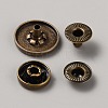 4Pcs Alloy Snap Button BUTT-WH0036-01I-AB-2