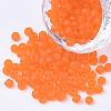 6/0 Frosted Round Glass Seed Beads X-SEED-A008-4mm-M9-1