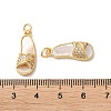 Brass Micro Pave Cubic Zirconia Pendants KK-B083-09G-3