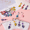 20Pcs Butterfly Alloy Enamel Locking Stitch Markers HJEW-SC0001-52-4