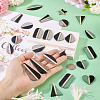 24Pcs 12 Styles Transparent Resin & Natural Wood Pendants RESI-TA0004-63-7