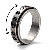 Non-Tarnish 203 Stainless Steel Rotating Spinner Fidget Band Rings for Anxiety Stress Relief RJEW-G118-03P-2