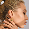 Heart Pendant Stainless Steel Hoop Earrings RM4785-1
