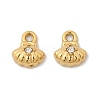 304 Stainless Steel with Crystal Rhinestone Charms STAS-G358-05G-04-1