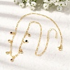 Brass Micro Pave Cubic Zirconia Teardrop Pendant Necklaces NJEW-B157-11G-1