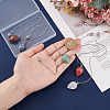 Teardrop Natural Gemstone Pointed Dowsing Pendulums PALLOY-GO00016-3