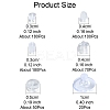 600Pcs 7 Styles Plastic Ear Nuts KY-YW0001-70-2