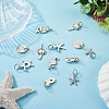 32pcs 8 Style Rack Plating Alloy Pendants FIND-EL0001-04-5