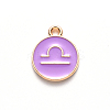 Alloy Enamel Pendants ENAM-S124-01B-01K-2