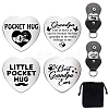 Heart Double-Sided Engraved Stainless Steel Commemorative Decision Maker Coin Set AJEW-GL0002-02A-1