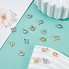 16Pcs 4 Style 304 Stainless Steel Rhinestone Charms STAS-UN0055-94-4