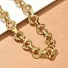 304 Stainless Steel Double Ring Link Chain Necklaces NJEW-S453-02P-A-2