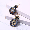 Glass Seed Braided Dangle Earrings for Women FIND-PW0024-17A-3