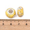 Opaque Resin Rondelle European Beads RESI-Z046-03F-3