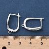Brass Micro Pave Clear Cubic Zirconia Hoop Earring Findings KK-H532-16S-3