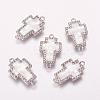 Brass Micro Pave Cubic Zirconia Links ZIRC-F057-29B-1