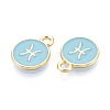 Alloy and Enamel Charms ENAM-T021-28E-2