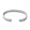 304 Stainless Steel Moon Phase Open Cuff Bangle for Men Women BJEW-H551-01P-3