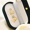Brass Micro Pave Cubic Zirconia Stud Earrings for Women LS-EJEW-F352-03G-4