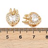 Brass Micro Pave Cubic Zirconia Multi-Strand Links KK-F906-20G-3