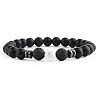 Round Natural Howlite Beaded Stretch Bracelets for Women Men XP2963-2-1