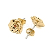 Brass Micro Pave Cubic Zirconia Ear Studs EJEW-P283-01G-01-2