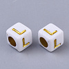 Plating Acrylic Beads SACR-S297-09L-2
