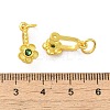 Rack Plating Brass Pave Cubic Zirconia Flower Shape Ice Pick Pinch Bails KK-D100-04G-01-3
