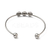 304 Stainless Steel Open Cuff Bangle Makings STAS-K320-01A-P-2